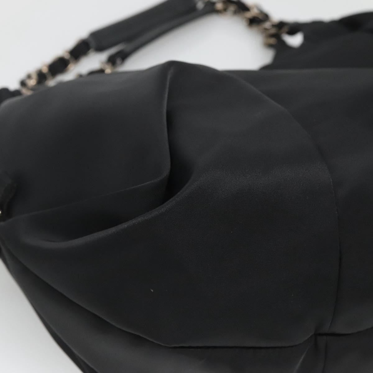 Salvatore Ferragamo Salvatore Ferragamo Chain Shoulder Bag Nylon Black Authentic 129646