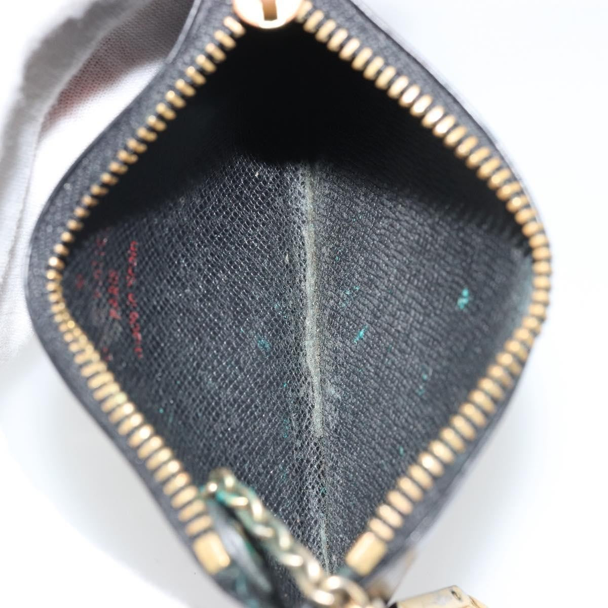 Louis Vuitton LOUIS VUITTON Epi Pochette Cles Coin Purse Black M63802 LV Authentic YKZ1632