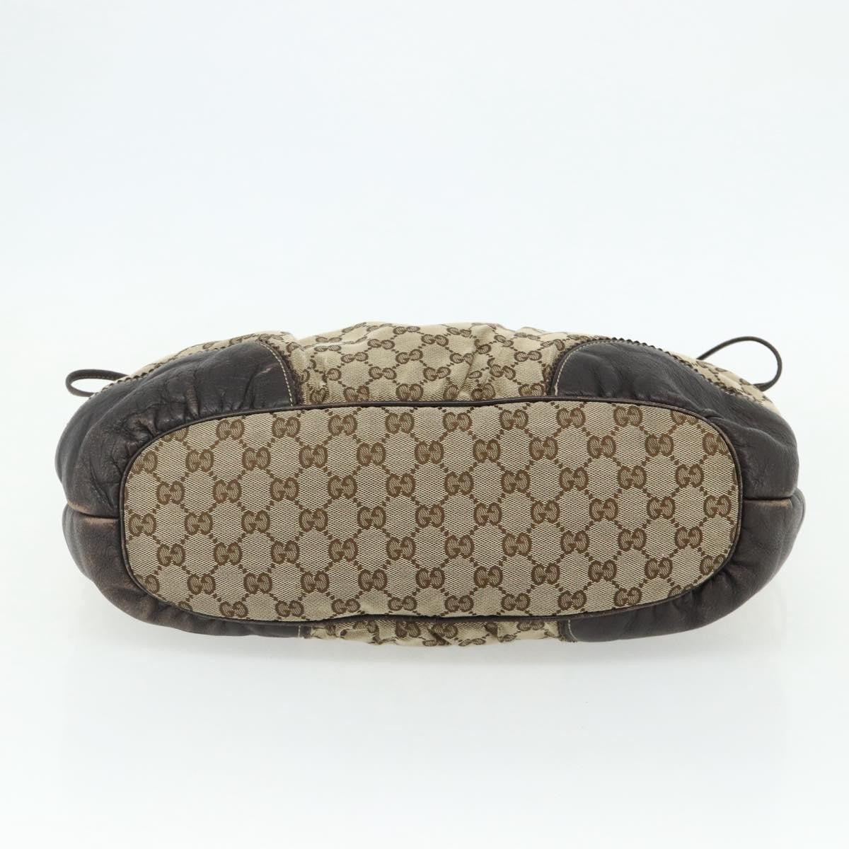 Gucci GUCCI GG Canvas Histeria Tote Bag Beige Gold 211954 Authentic 175958