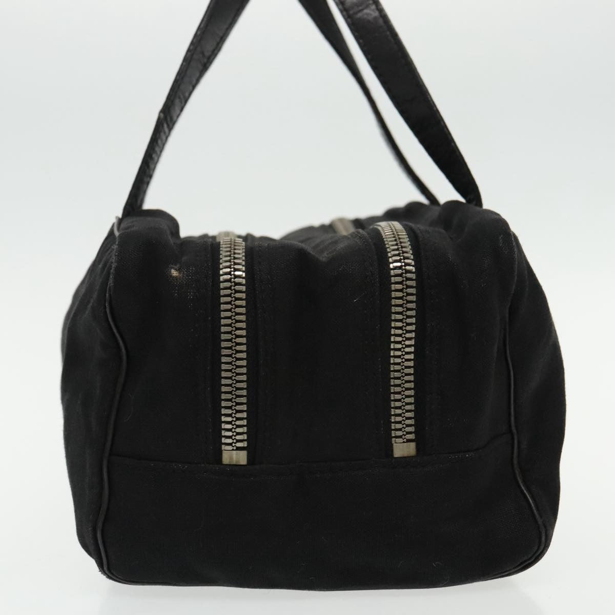 Fendi FENDI Hand Bag Cotton Nylon Black Silver Authentic ti2136