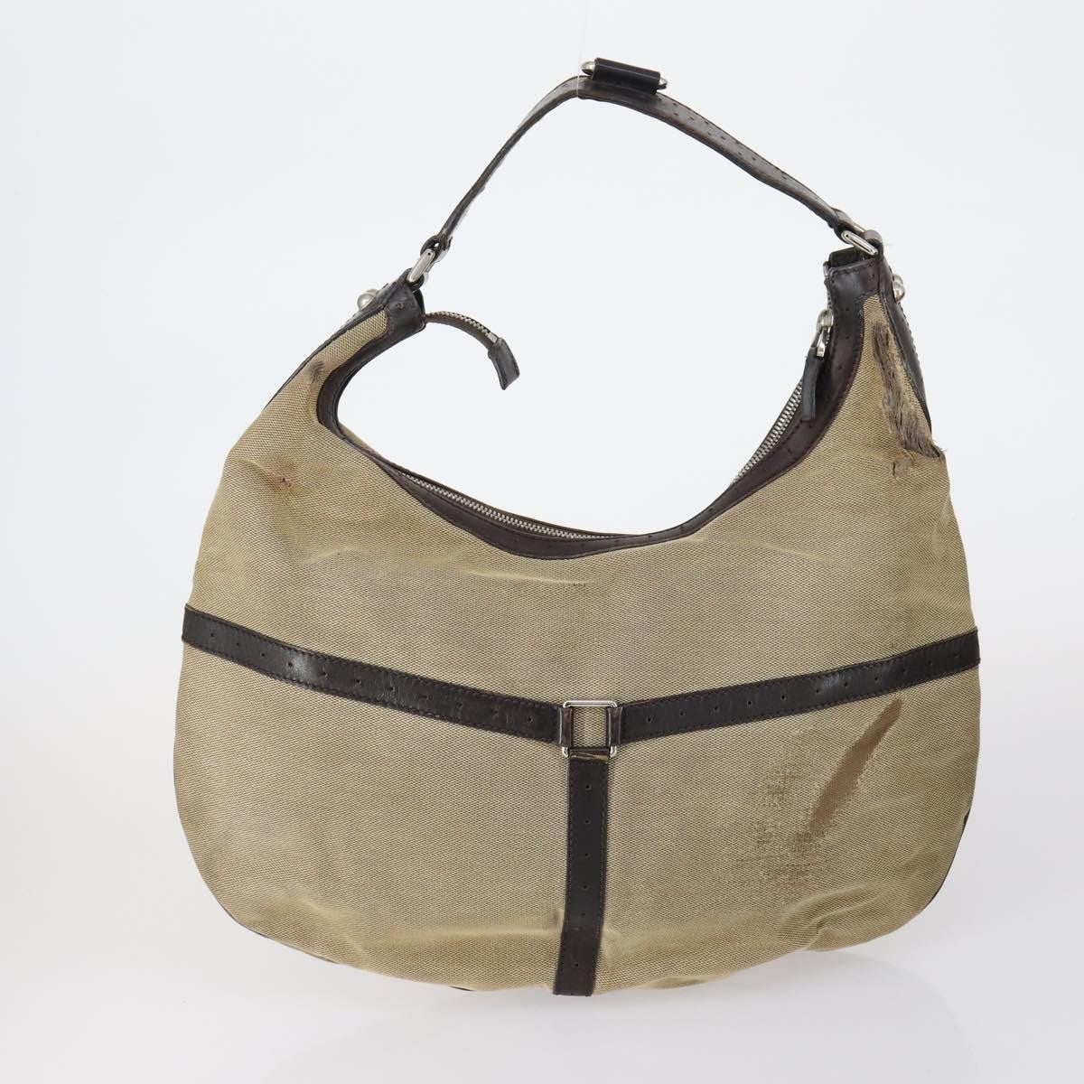 Gucci GUCCI Hand Bag Canvas nylon 4 Set Beige Black Green Authentic bs30536