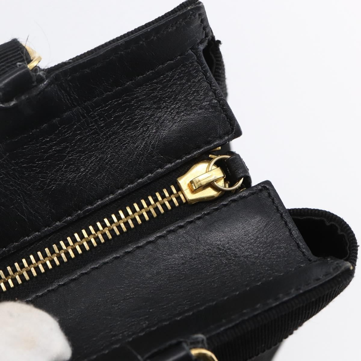Salvatore Ferragamo Salvatore Ferragamo Chain Vala Tote Bag Canvas Navy Gold Authentic BA7334