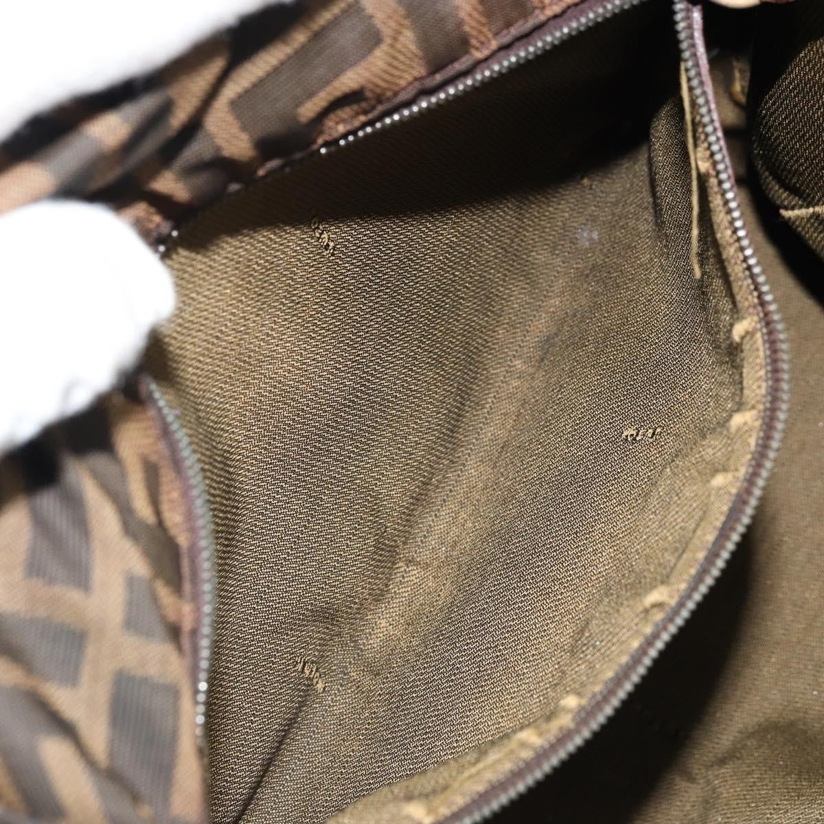 Fendi FENDI Zucca Canvas Tote Bag Brown Black Authentic 175192