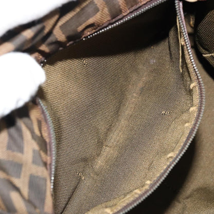 Fendi FENDI Zucca Canvas Tote Bag Brown Black Authentic 175192
