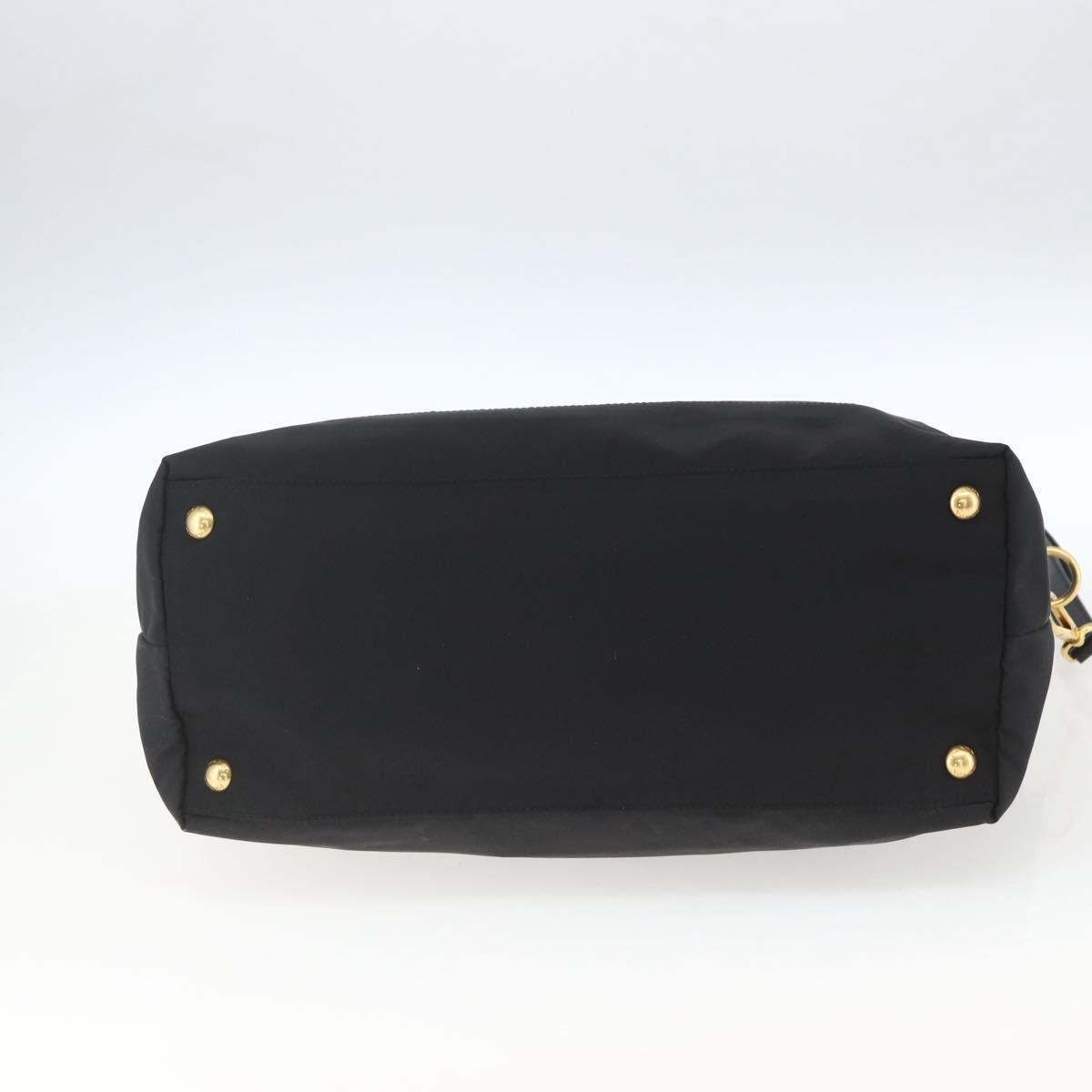 Prada PRADA Tote Bag Nylon 2way Black Gold Authentic ep12892