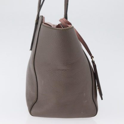 Gucci GUCCI Tote Bag Leather Brown Gold 354408 Authentic bs33432