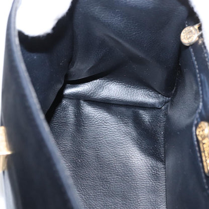 Fendi FENDI Hand Bag Leather Black Gold Authentic 169891