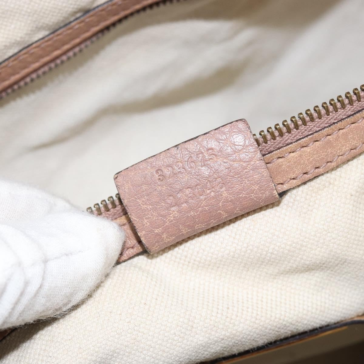 Gucci GUCCI Hand Bag Leather Pink Gold 323675 Authentic ka258
