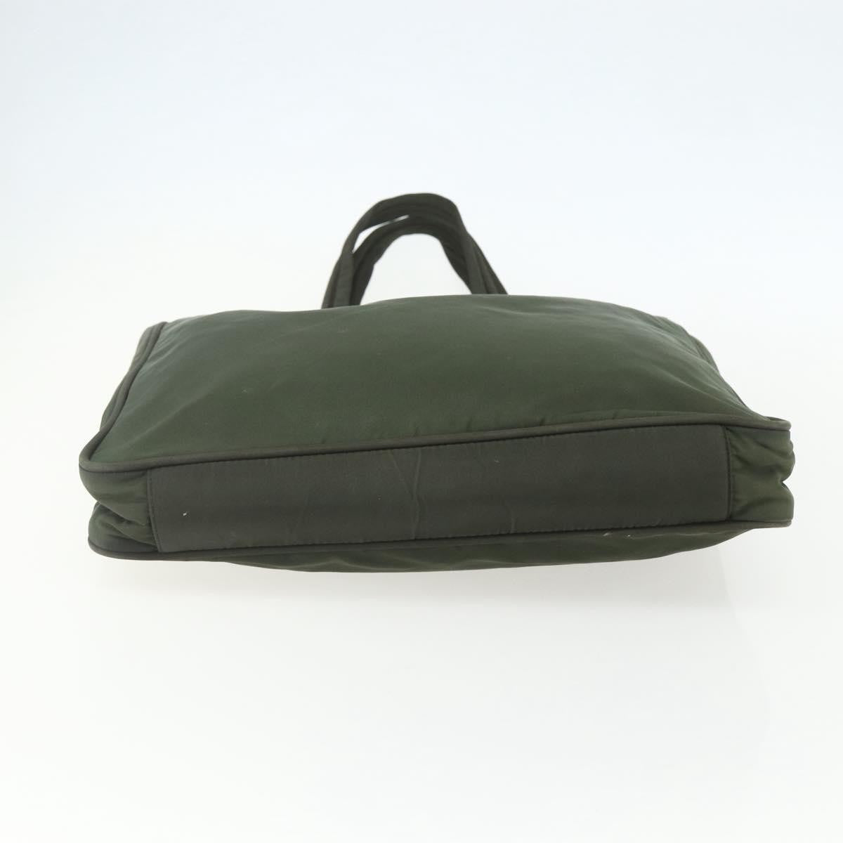 Prada PRADA Tote Bag Nylon Green Silver Authentic 151686
