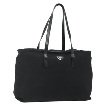 Prada PRADA Tote Bag Nylon Black Silver Authentic ep14252