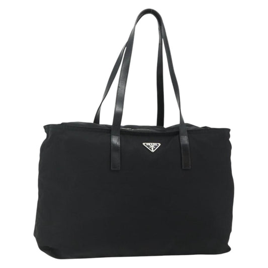 Prada PRADA Tote Bag Nylon Black Silver Authentic ep14252
