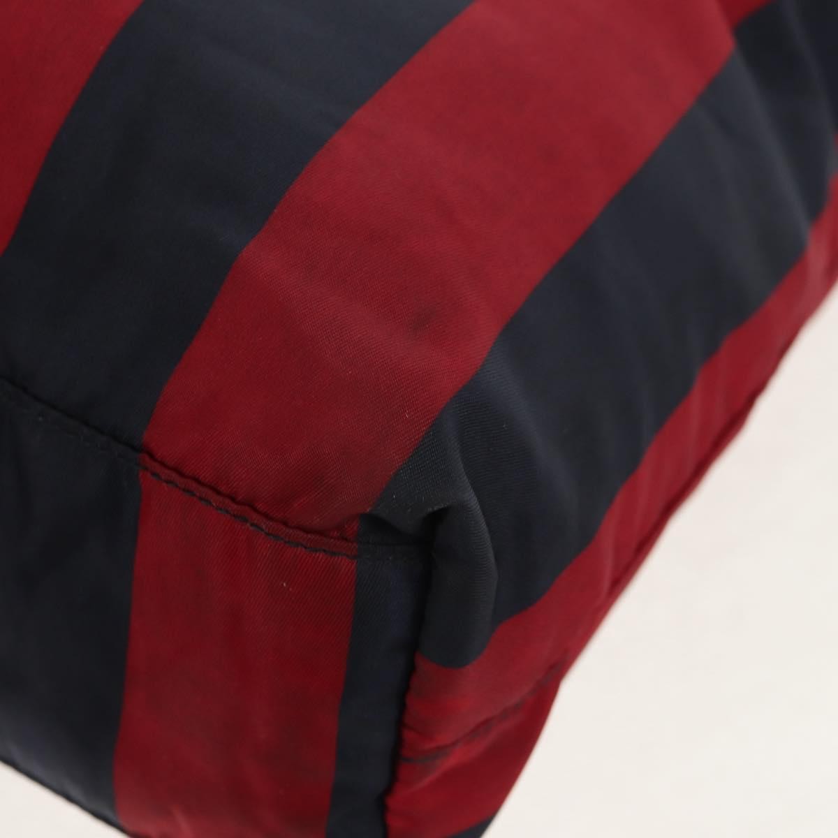 Prada PRADA Tote Bag Nylon 2way Red Navy gold Authentic 158700