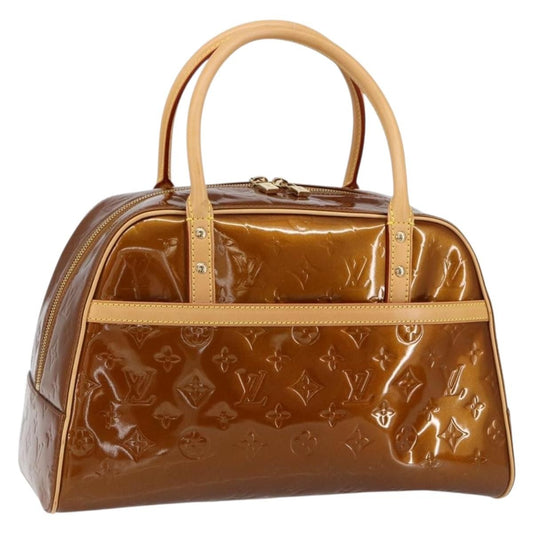 Louis Vuitton LOUIS VUITTON Monogram Vernis Tompkins Square Bag Bronze M91103 LV Authentic 153020