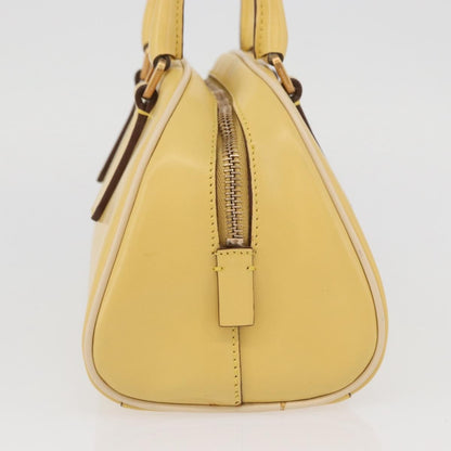 Prada PRADA Hand Bag Leather Yellow Gold Authentic mr2207