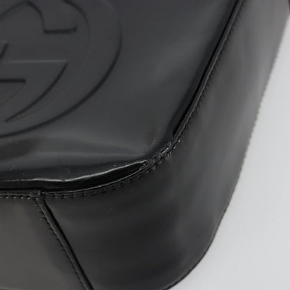 Gucci GUCCI Soho Hand Bag Patent leather Black Silver 007 0249 Authentic 182478