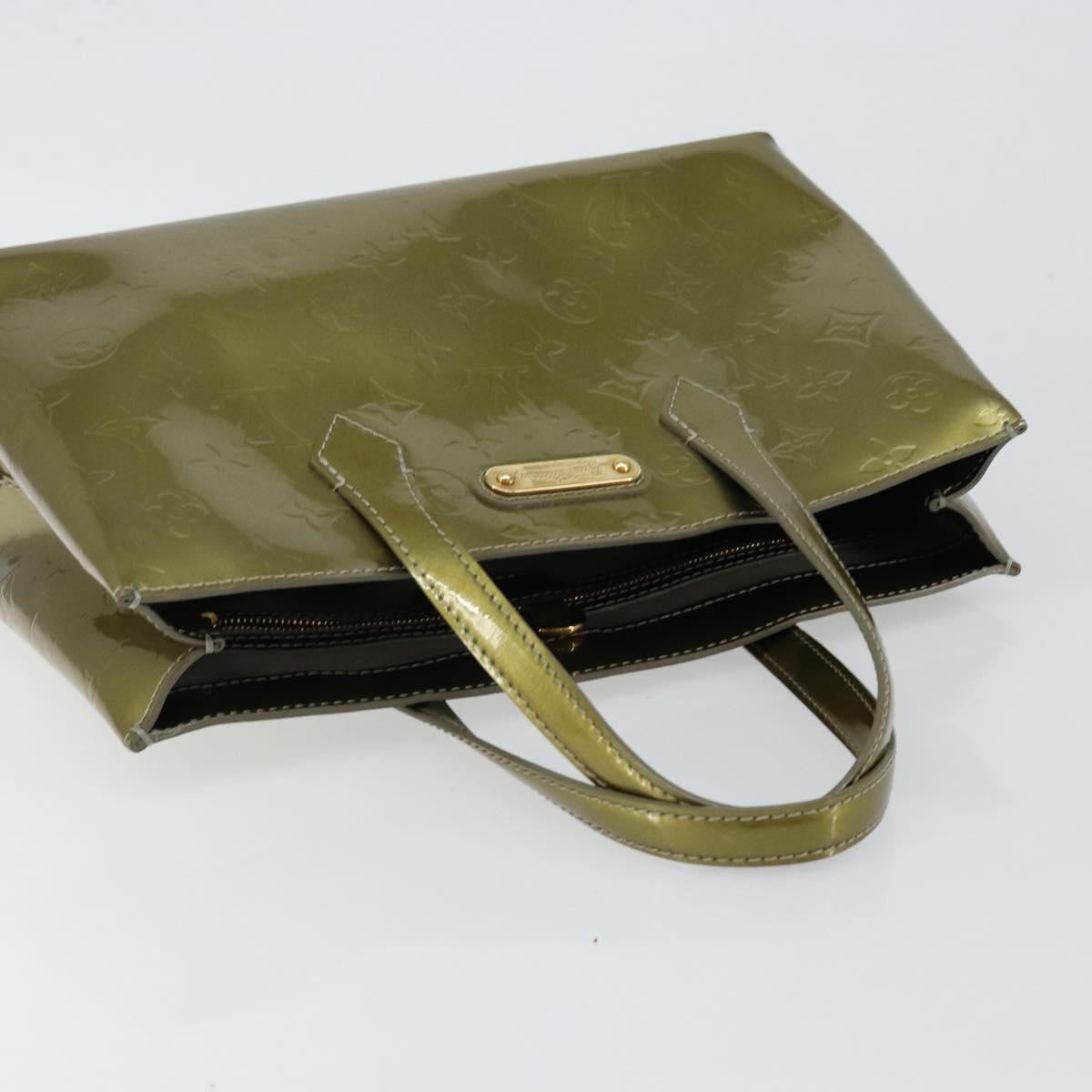 Louis Vuitton LOUIS VUITTON Monogram Vernis Wilshire PM Bag Gris Art Deco M91627 Authentic 146474