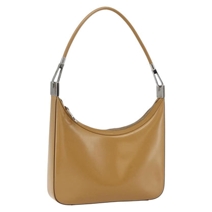 Gucci GUCCI Shoulder Bag Leather Brown Silver 001 3812 Authentic BA10652