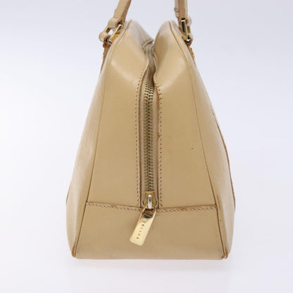 Celine CELINE Hand Bag Leather Beige Gold Authentic bs28305
