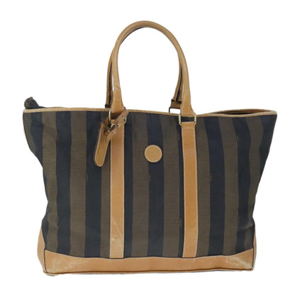 Fendi FENDI Pecan Canvas Boston Bag Coated Canvas Khaki Brown Authentic ti2355