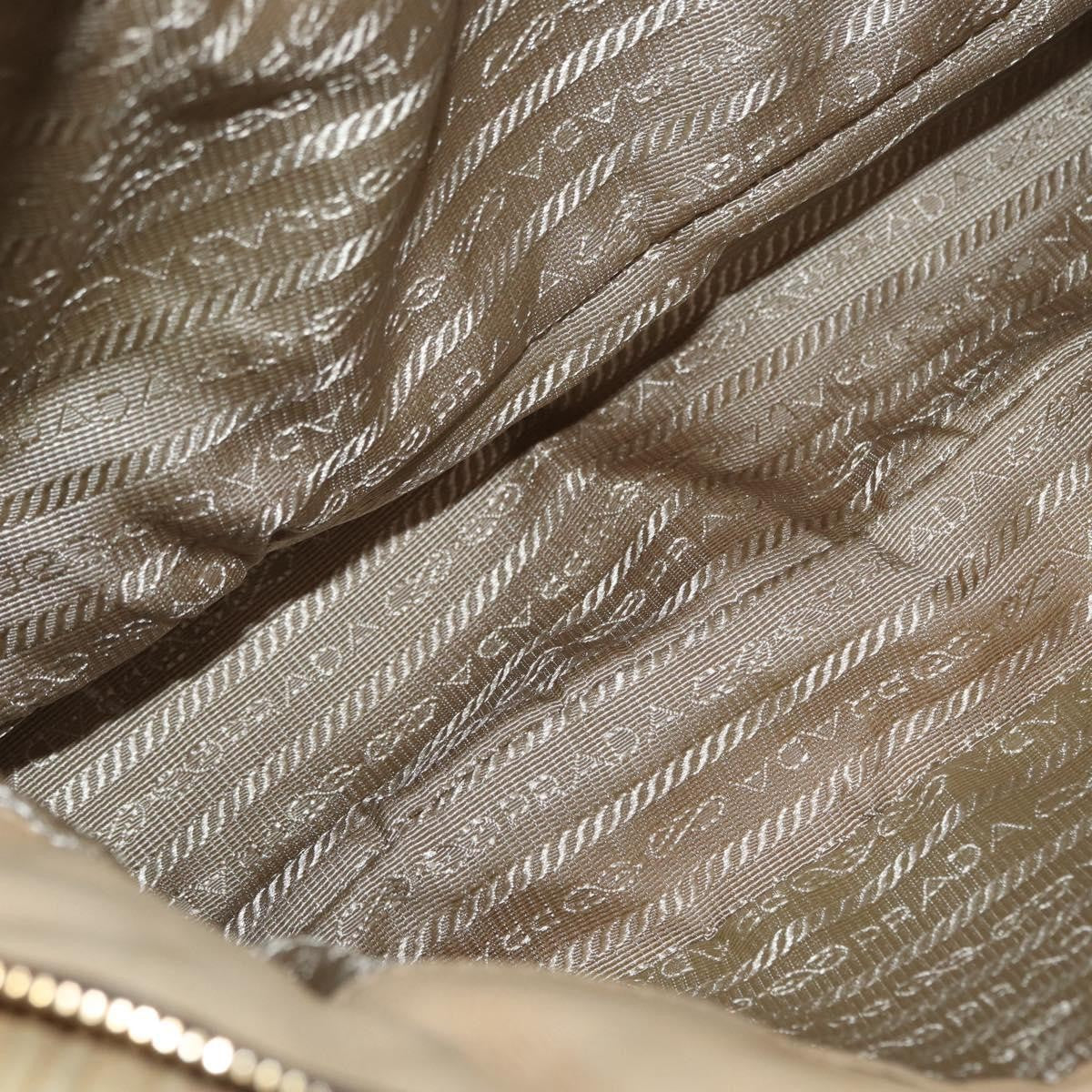 Prada PRADA Hand Bag Leather 2way Ivory Gold Authentic 173213