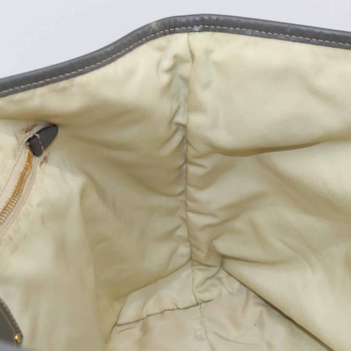 Prada PRADA Tote Bag Nylon Beige Gold Authentic 163284