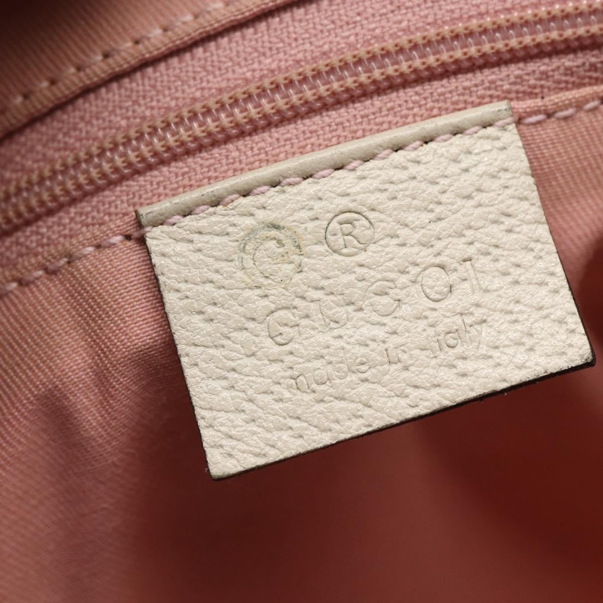 Gucci GUCCI GG Canvas Hand Bag Outlet Pink Gold 130942 Authentic 160602