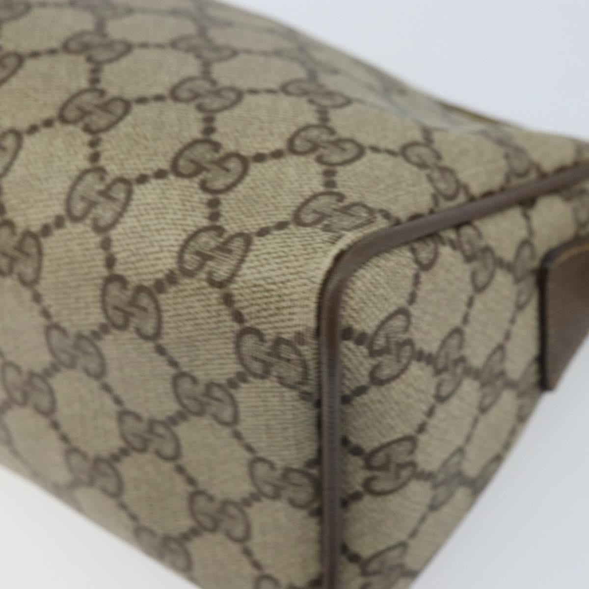Gucci GUCCI GG Supreme Shoulder Bag PVC Beige Gold 89 01 021 Authentic ka3575