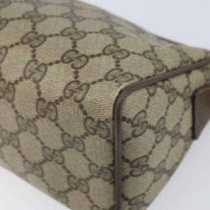 Gucci GUCCI GG Supreme Shoulder Bag PVC Beige Gold 89 01 021 Authentic ka3575