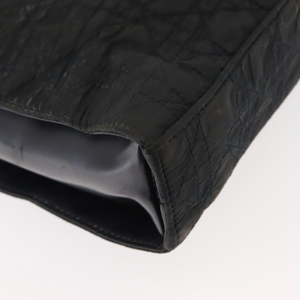 Dior Christian Dior Canage Shoulder Bag Nylon Black Silver Authentic 144646