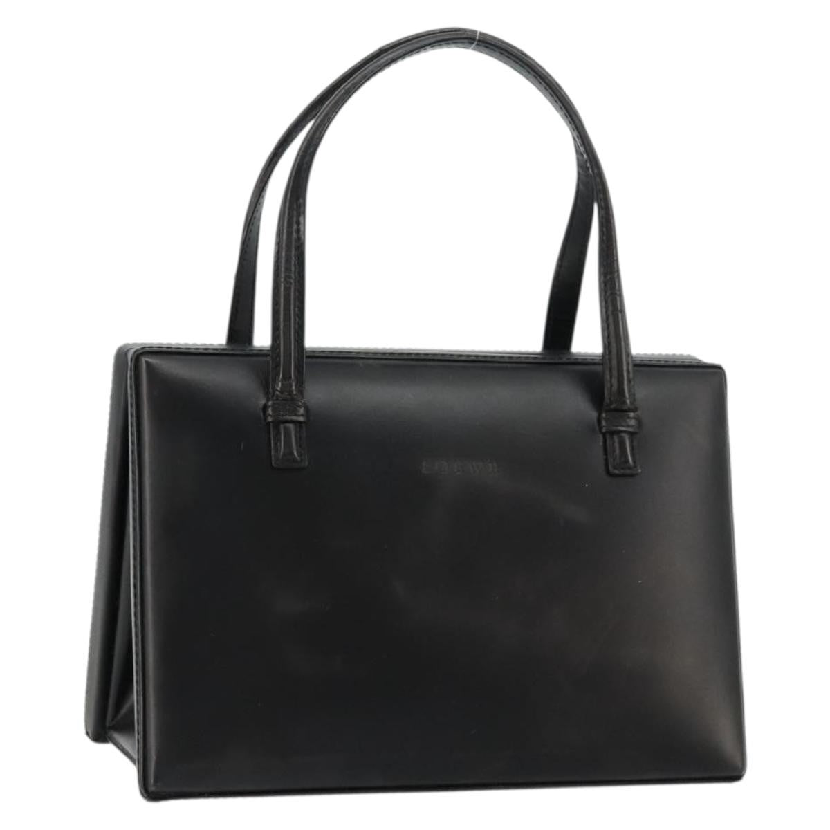 Loewe LOEWE Hand Bag Leather Black Gold Authentic bs34657