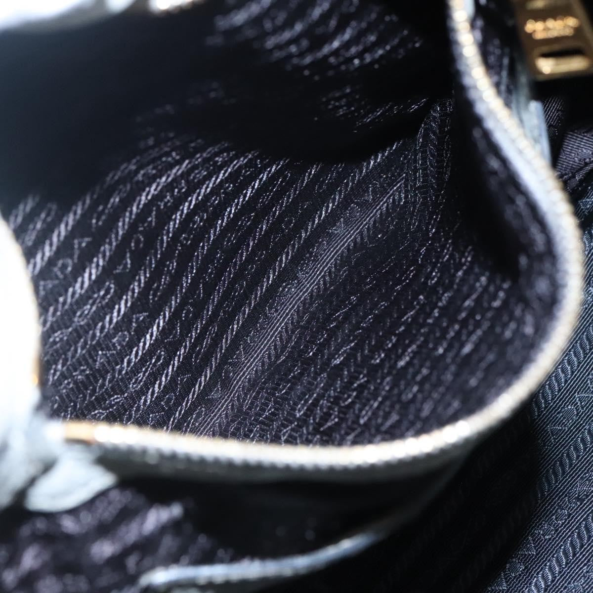 Prada PRADA Hand Bag Leather 2way Gray Authentic BA005