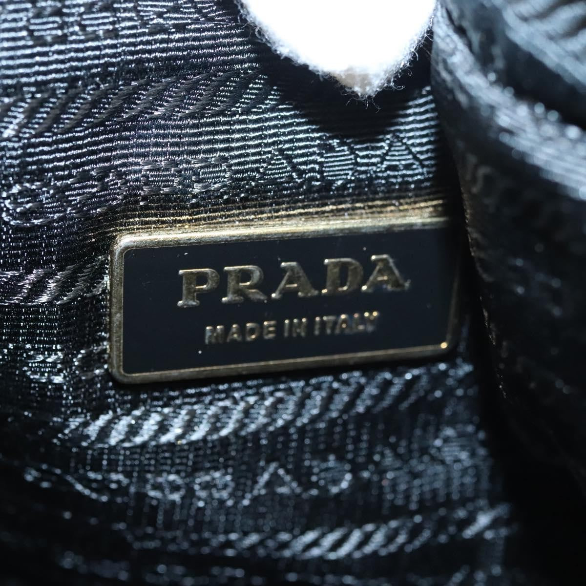 Prada PRADA ribbon Shoulder Bag Leather Purple Gold Authentic 116078