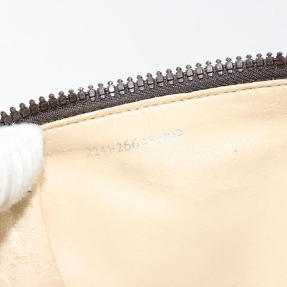 Fendi FENDI Zucca Canvas Vanity Hand Bag Black Brown Authentic 180329