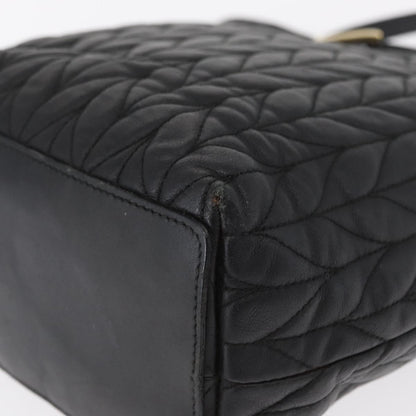 Gucci GUCCI Tote Bag Leather Black Gold 002 1099 Authentic 166099