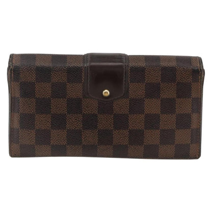 Louis Vuitton LOUIS VUITTON Damier Ebene Portefeuille Sistina Long Wallet N61747 Authentic bs34333 Bag