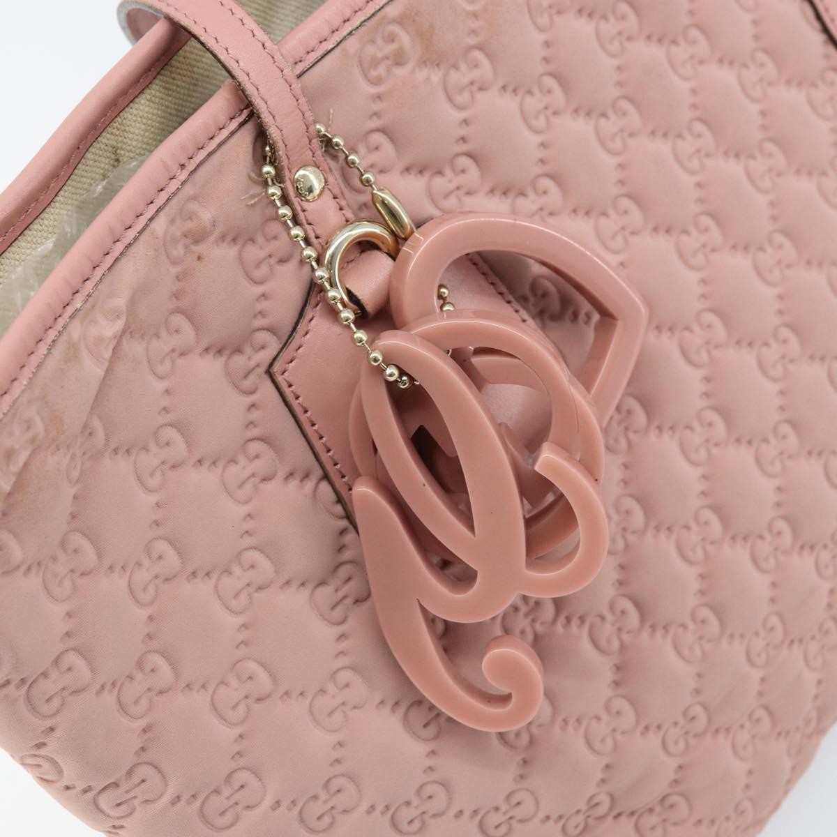 Gucci GUCCI GG Canvas Tote Bag Nylon Pink Gold 211976 Authentic LNZ669