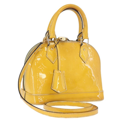 Louis Vuitton LOUIS VUITTON Monogram Vernis Alma PM Hand Bag Citrin M90101 LV Authentic 168034