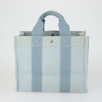Hermès Hermès HERMES Bora Bora MM Hand Bag Canvas 2 Set Baby Blue Silver Authentic mr1842