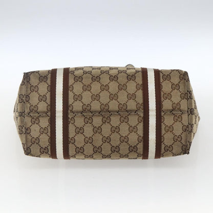 Gucci GUCCI GG Canvas Bamboo Hand Bag Beige Gold 137396 Authentic 164794