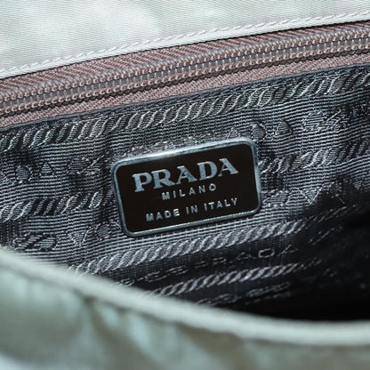 Prada PRADA Shoulder Bag Nylon Green Silver Authentic 121113