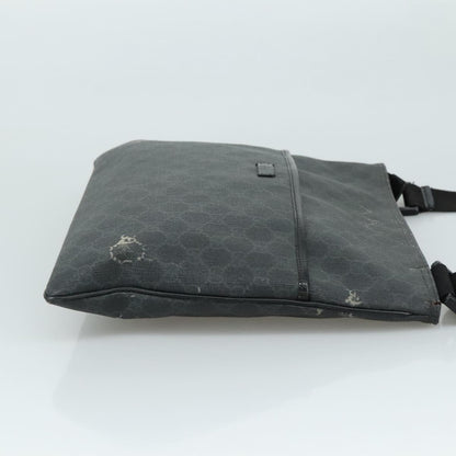 Gucci GUCCI GG Supreme Shoulder Bag PVC Leather Black 162904 Authentic yk16293