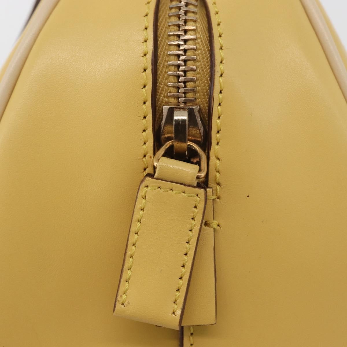 Prada PRADA Hand Bag Leather Yellow Gold Authentic mr2207
