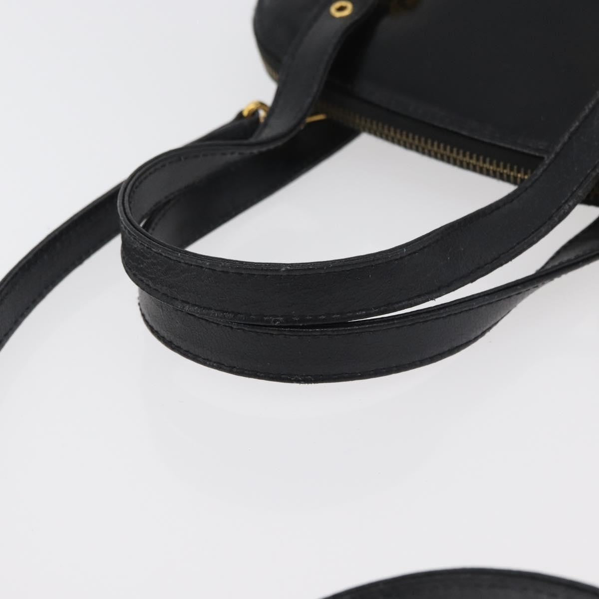 Fendi FENDI Hand Bag Patent leather 2way Black Gold Authentic ti3390