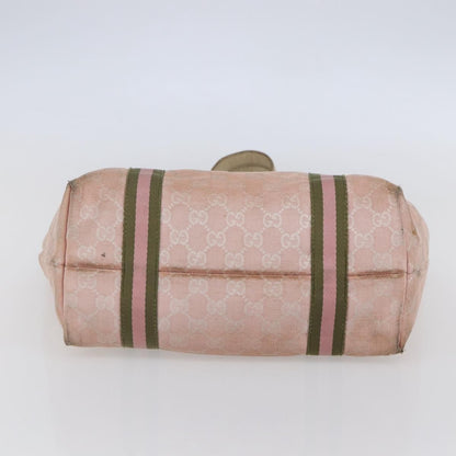 Gucci GUCCI GG Canvas Sherry Line Tote Bag Pink Gold 137396 Authentic 144533