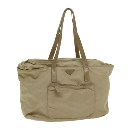 Prada PRADA Tote Bag Nylon Beige Authentic 75668