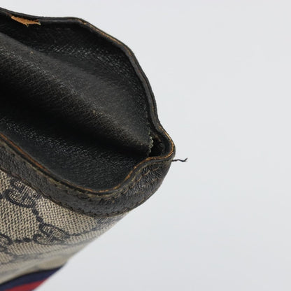Gucci GUCCI GG Supreme Sherry Line Clutch Bag PVC Navy Gold 41 014 3087 Authentic YKZ1523