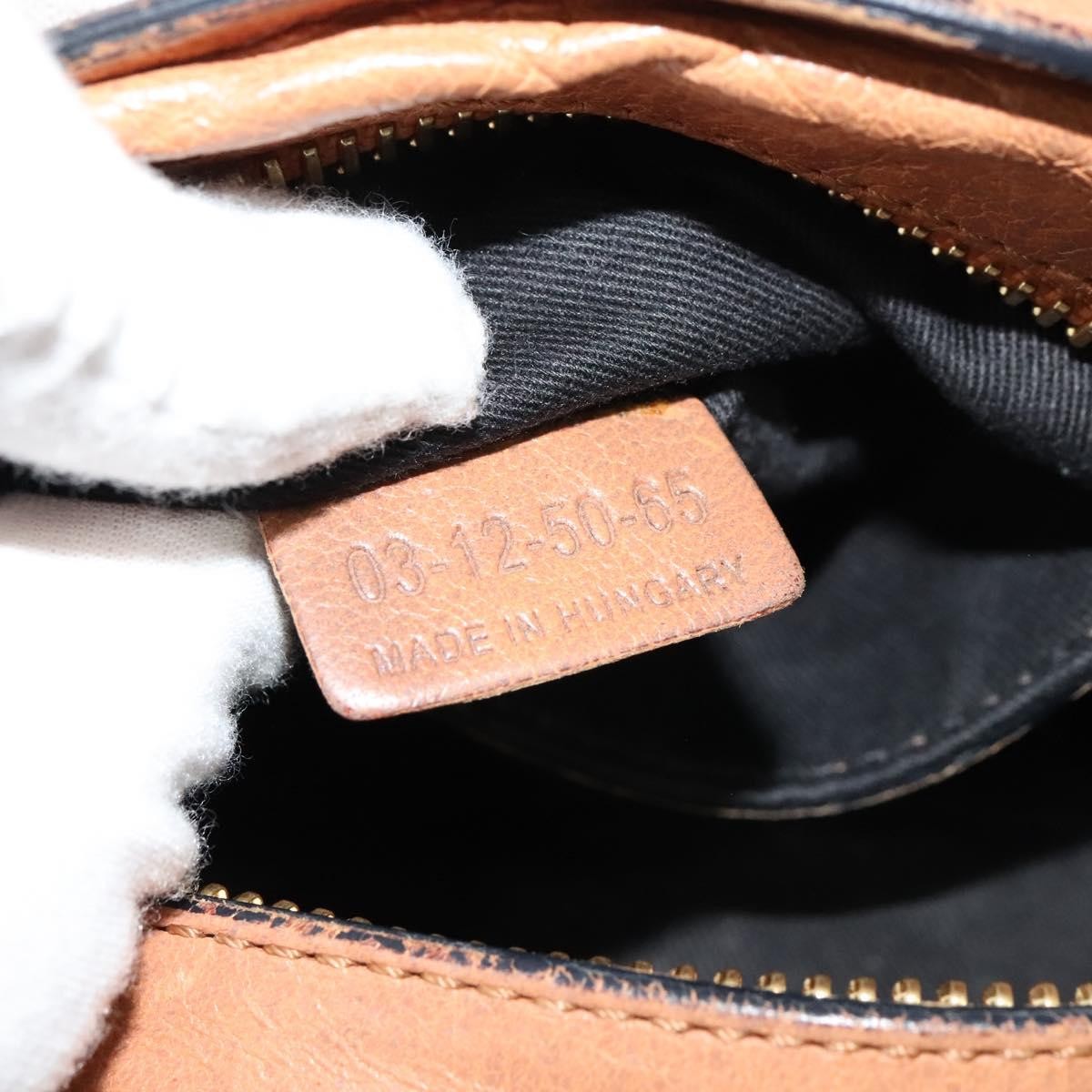 Chloé Chloé Chloe Hand Bag Leather 2way Brown Gold Authentic BA590