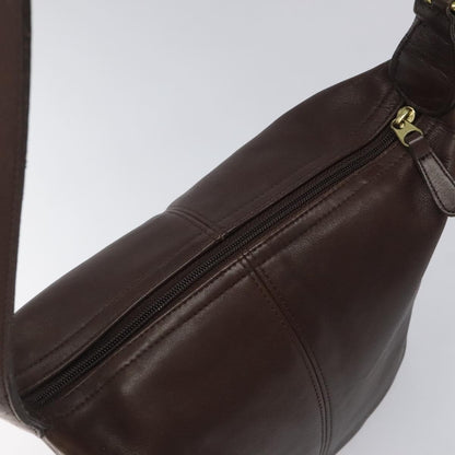Coach Coach Shoulder Bag Leather Brown gold Authentic am8019