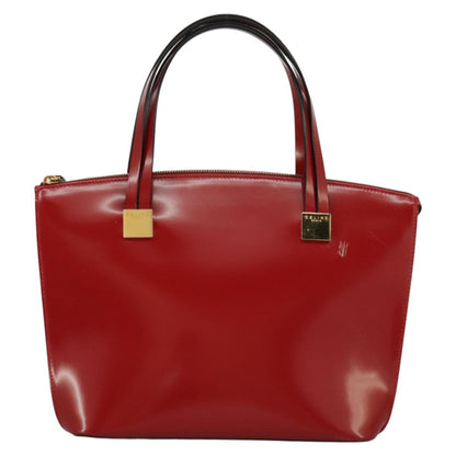 Celine CELINE Hand Bag Patent leather Red Gold Authentic 96786
