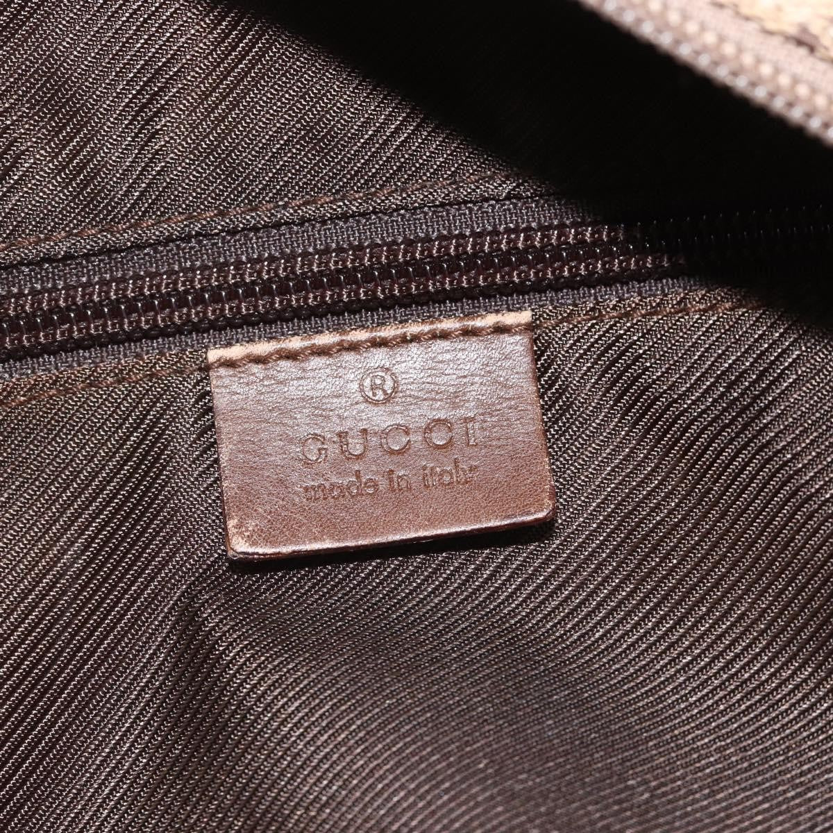 Gucci GUCCI GG Canvas Tote Bag Beige Silver 28892 Authentic 162386